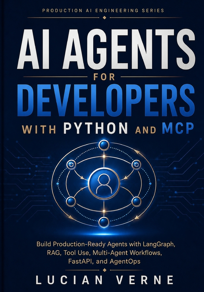 AI Agents for Developers with Python and MCP: Build Production-Ready Agents with LangGraph, RAG, Tool Use, Multi-Agent Workflows, FastAPI, and AgentOp cover