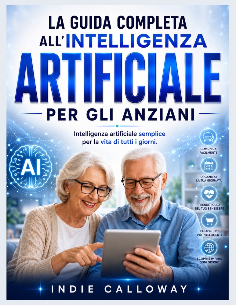 La guida completa all'intelligenza artificiale per gli anziani: Intelligenza artificiale semplice per la vita di tutti i giorni. cover