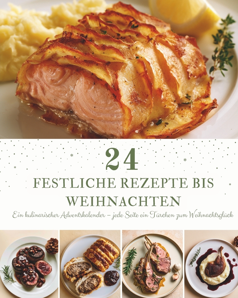 24 Festliche Rezepte bis Weihnachten: Ein kulinarischer Adventskalender mit 24 festlichen Rezepten - für eine Weihnachtszeit voller Genuss und gemeins cover