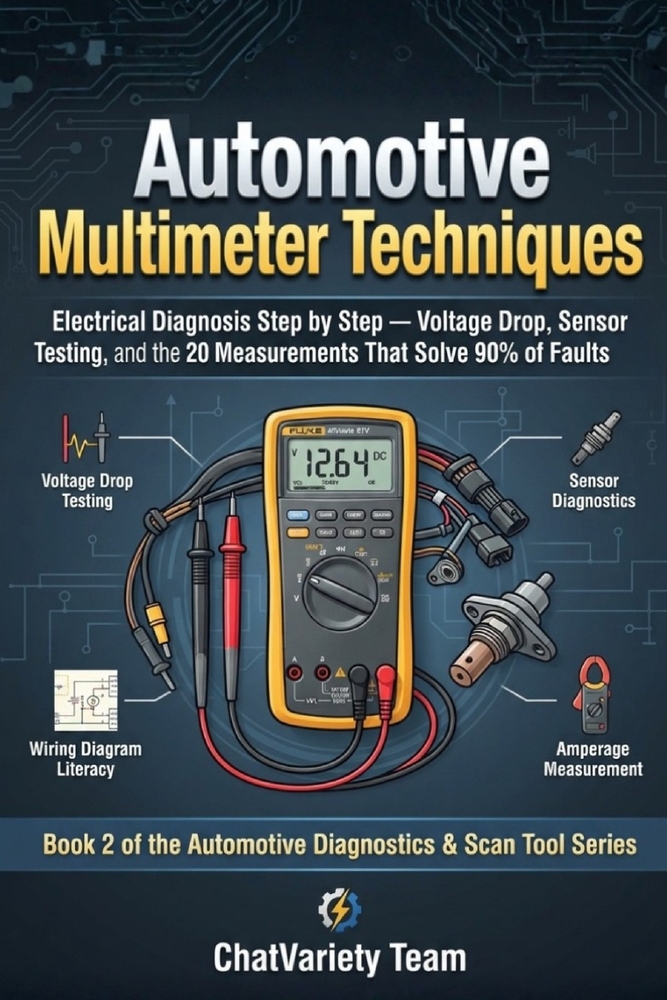 Automotive Multimeter Techniques: Electrical Diagnosis Step by Step - Voltage Drop, Sensor Testing, and the 20 Measurements That Solve 90% of Faults cover