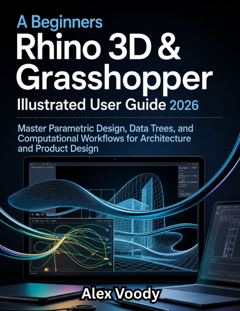 A Beginners Rhino 3D & Grasshopper Illustrated User Guide 2026: Master Parametric Design, Data Trees, and Computational Workflows for Architecture and cover