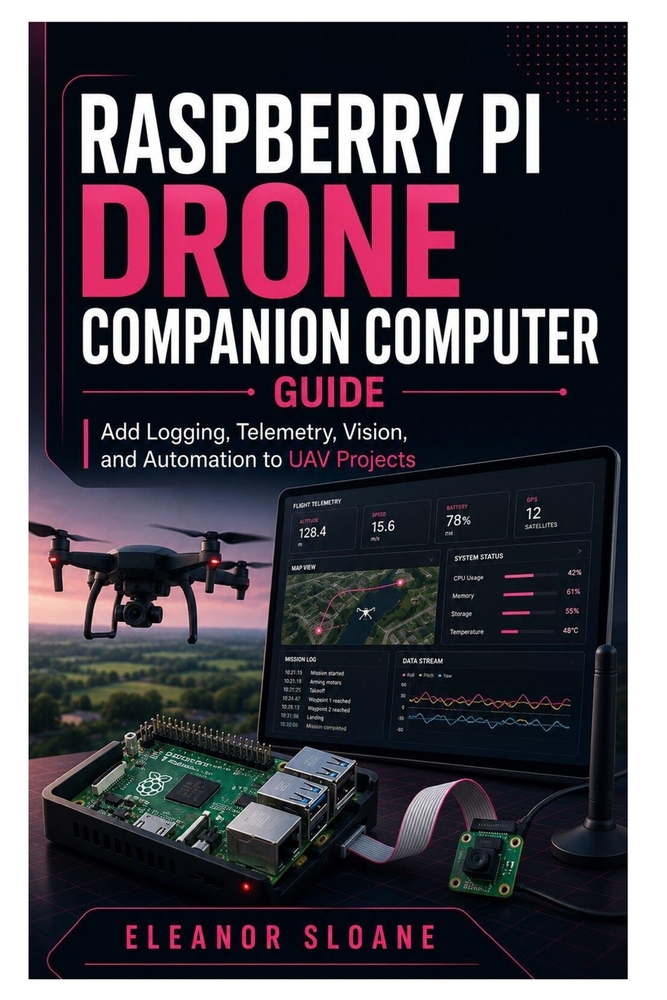 Raspberry Pi Drone Companion Computer Guide: Add Logging, Telemetry, Vision, and Automation to UAV Projects cover