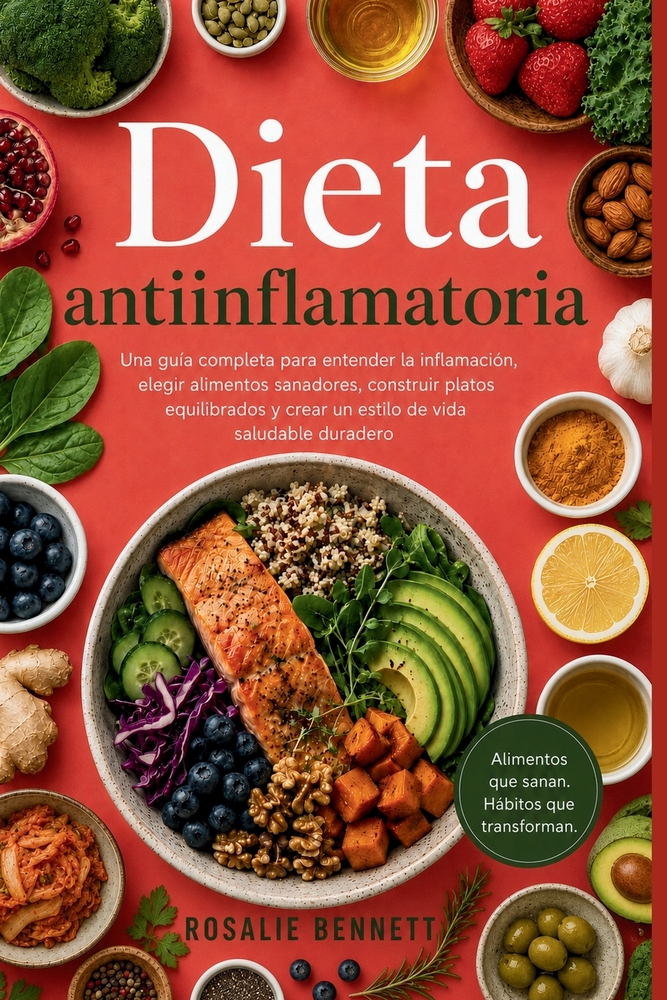Dieta antiinflamatoria: Una guía completa para entender la inflamación, elegir alimentos sanadores, construir platos equilibrados y crear un estilo de cover