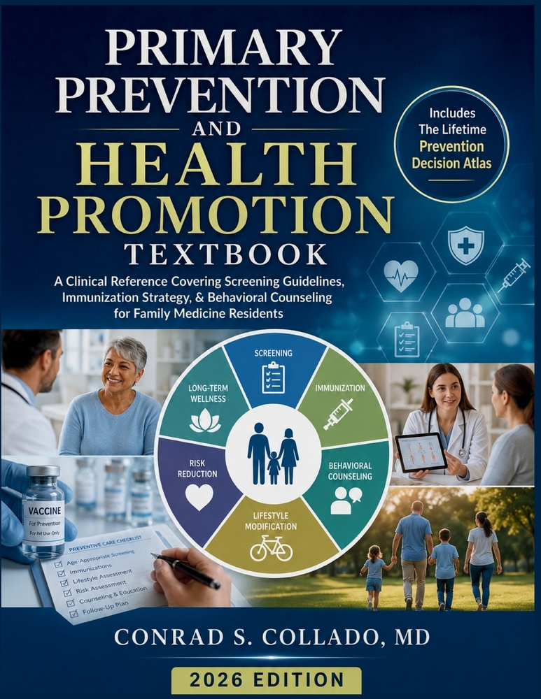 Primary Prevention and Health Promotion Textbook: A Clinical Reference Covering Screening Guidelines, Immunization Strategy, & Behavioral Counseling f cover