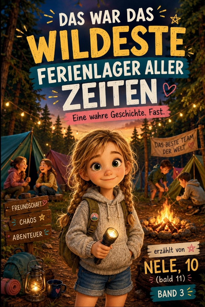 Das war das wildeste Ferienlager aller Zeiten: Eine wahre Geschichte. Fast.: Ein witziges Kinderbuch für Mädchen ab 9 Jahren über Ferienlager, Freunds cover