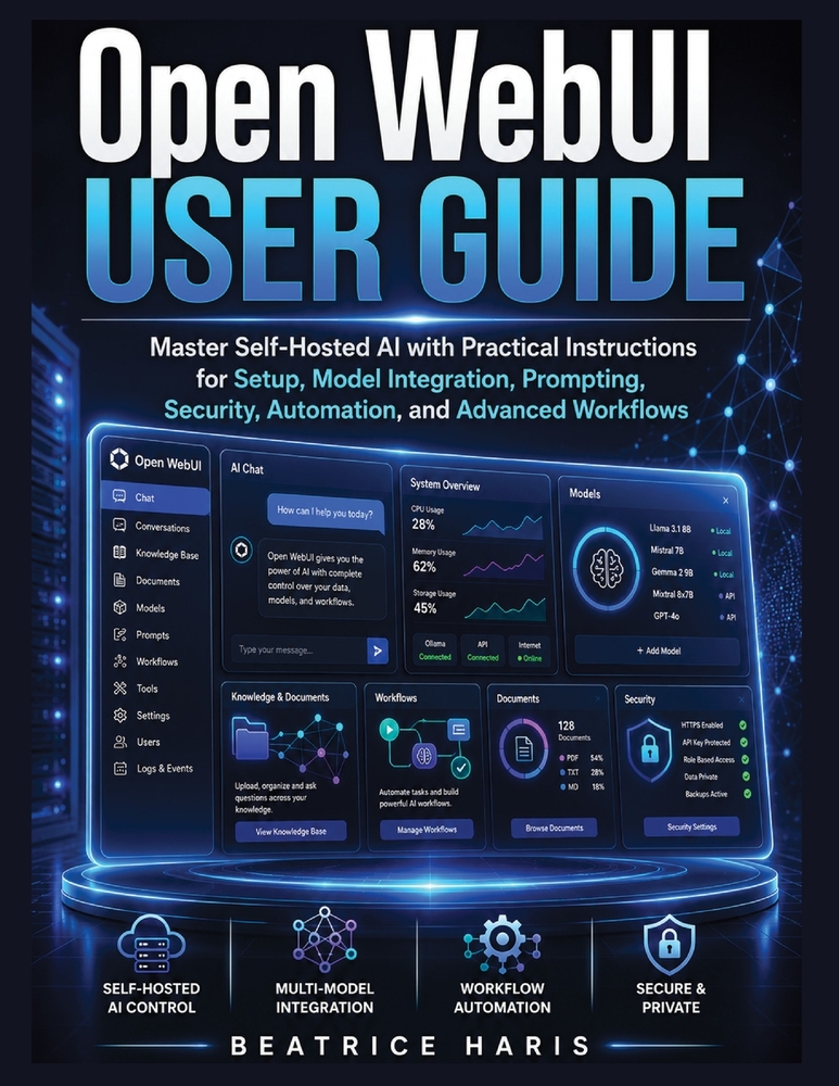 Open WebUI User Guide: Master Self-Hosted AI with Practical Instructions for Setup, Model Integration, Prompting, Security, Automation, and Advanced W cover