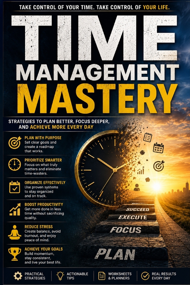 Time Management Mastery: Master Productivity, Prioritize What Matters, Beat Procrastination, Eliminate Distractions, Build Powerful Daily Habits, and cover