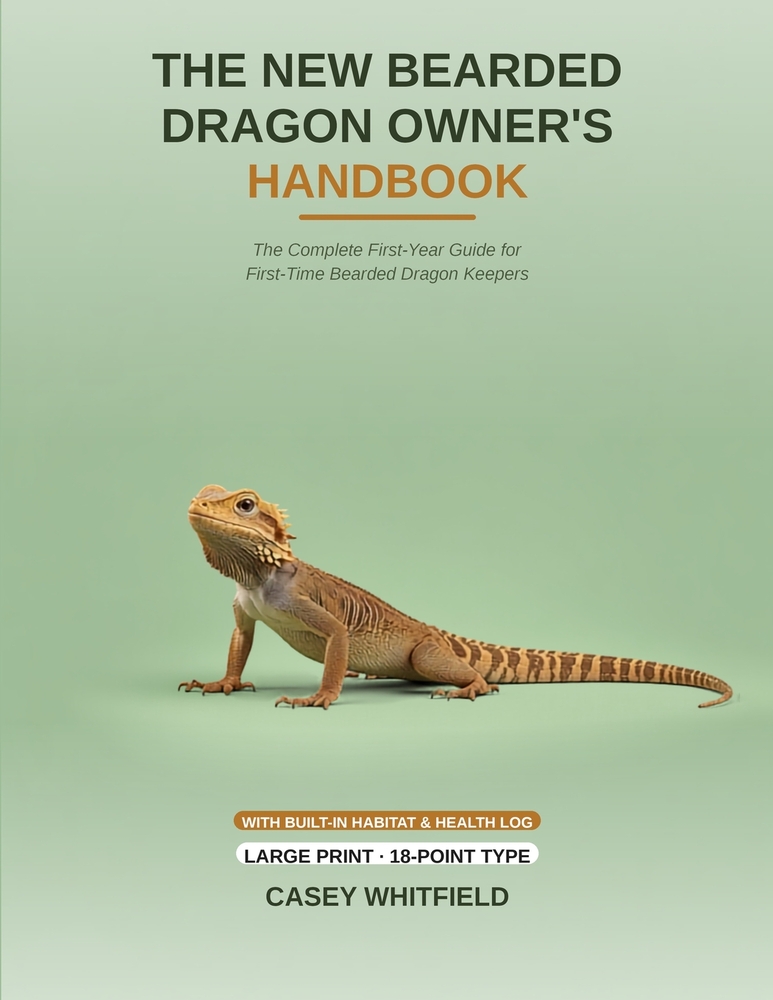 The New Bearded Dragon Owner's Handbook: Large Print Edition: The Complete Beginner's Guide to Habitat, Lighting, Feeding & Care - Set in 18-Point Typ cover