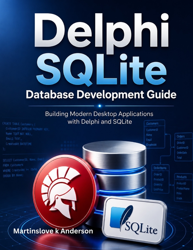 Delphi SQLite Database Development Guide: Building Modern Desktop Applications with Delphi and SQLite cover
