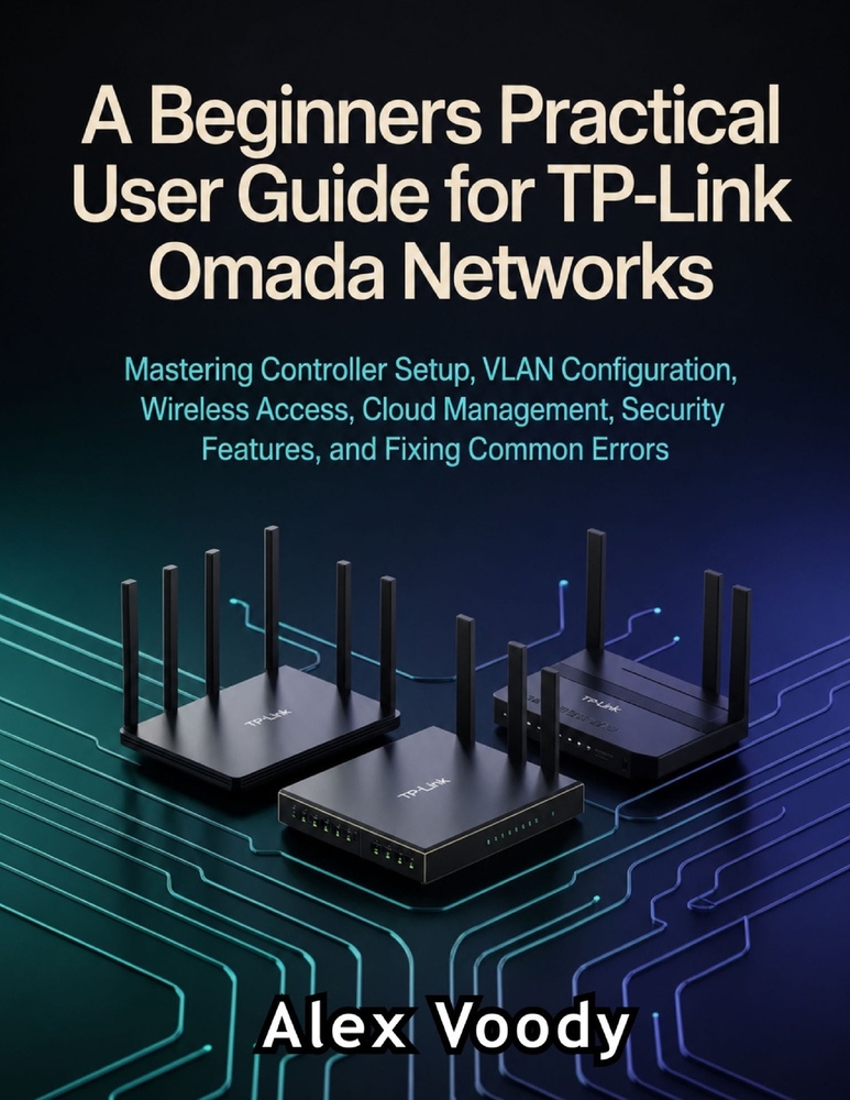 A Beginners Practical User Guide for TP-Link Omada Networks: Mastering Controller Setup, VLAN Configuration, Wireless Access, Cloud Management, Securi cover