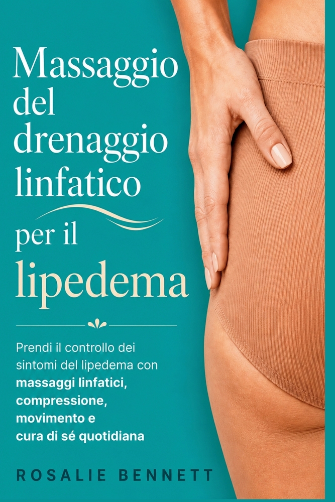 Massaggio del drenaggio linfatico per il lipedema: Prendi il controllo dei sintomi del lipedema con massaggi linfatici, compressione, movimento e cura cover