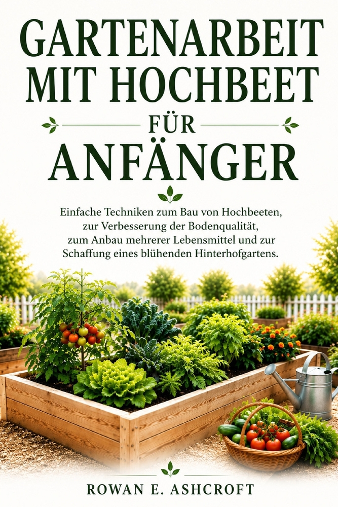 Gartenarbeit Mit Hochbeet Für Anfänger.: Einfache Techniken zum Bau von Hochbeeten, zur Verbesserung der Bodenqualität, zum Anbau mehrerer Lebensmitte cover