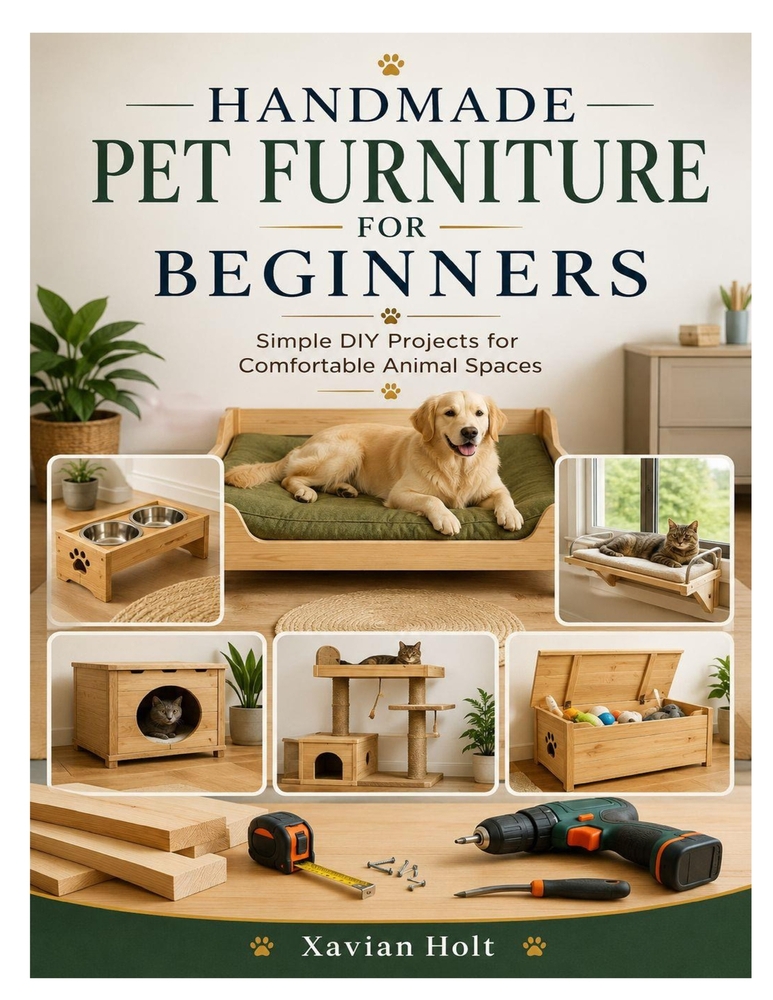 Handmade Pet Furniture for Beginners: Simple DIY Projects for Comfortable Animal Spaces cover
