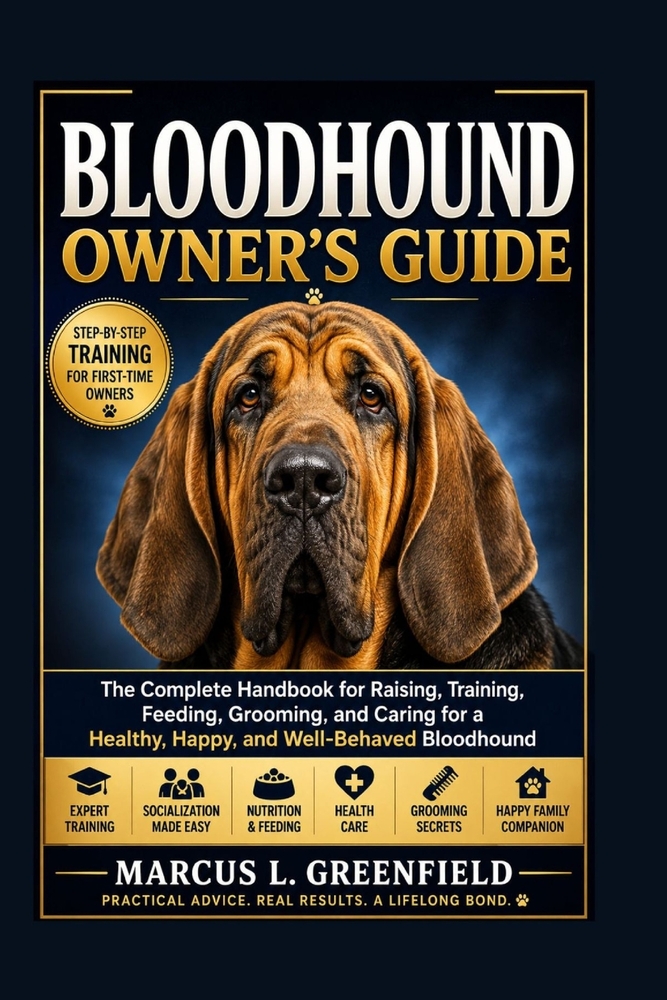 Bloodhound Owner's Guide: The Complete Handbook for Raising, Training, Feeding, Grooming, and Caring for a Healthy, Happy, and Well-Behaved Bloodhound cover