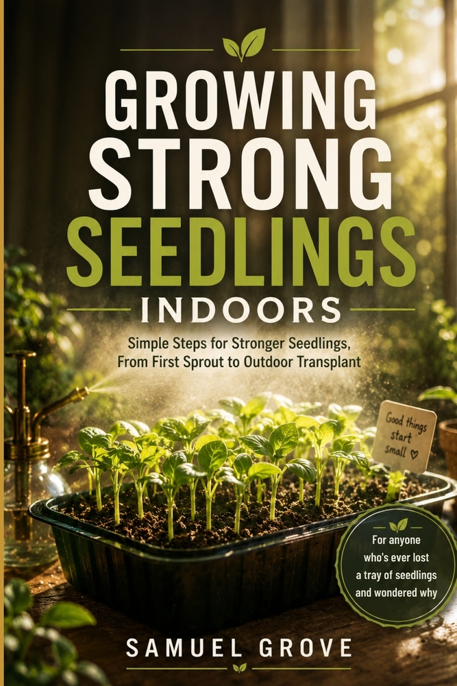 Growing Strong Seedlings Indoors: Simple steps for stronger seedlings, from first sprout to outdoor transplant cover