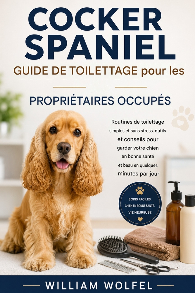 Guide de toilettage du Cocker Spaniel pour les propriétaires occupés: Des routines de toilettage simples et sans stress pour garder votre chien en bon cover