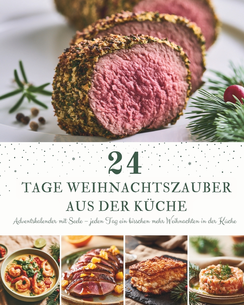 24 Tage Weihnachtszauber aus der Küche: Ein Adventskalender mit 24 festlichen Rezepten für die Weihnachtszeit - Winterliche Köstlichkeiten, die Wärme, cover
