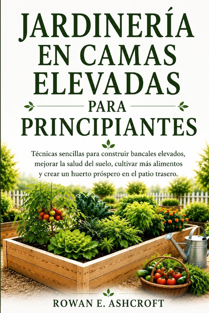 Jardinería En Camas Elevadas Para Principiantes: Técnicas sencillas para construir bancales elevados, mejorar la salud del suelo, cultivar más aliment cover
