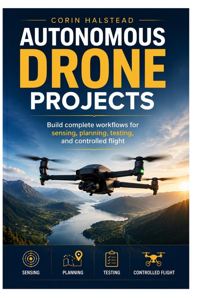 Autonomous Drone Projects: Build complete workflows for sensing, planning, testing, and controlled flight cover