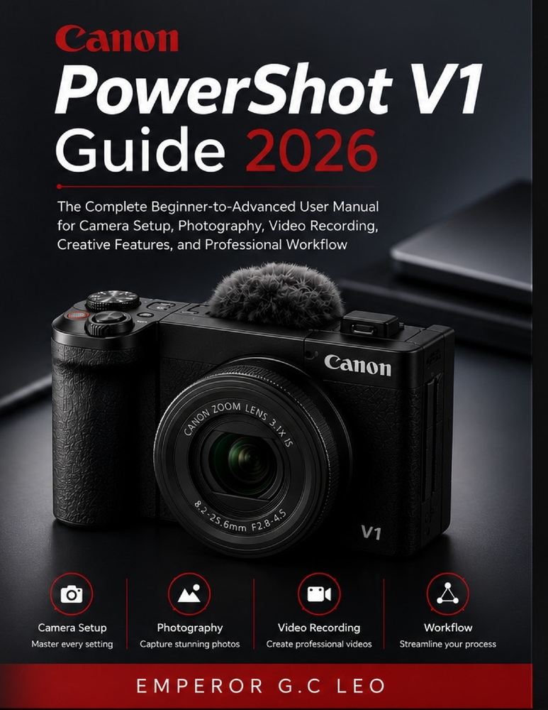 Canon PowerShot V1 Guide 2026: The Complete Beginner-to-Advanced User Manual for Camera Setup, Photography, Video Recording, Creative Features, and Pr cover