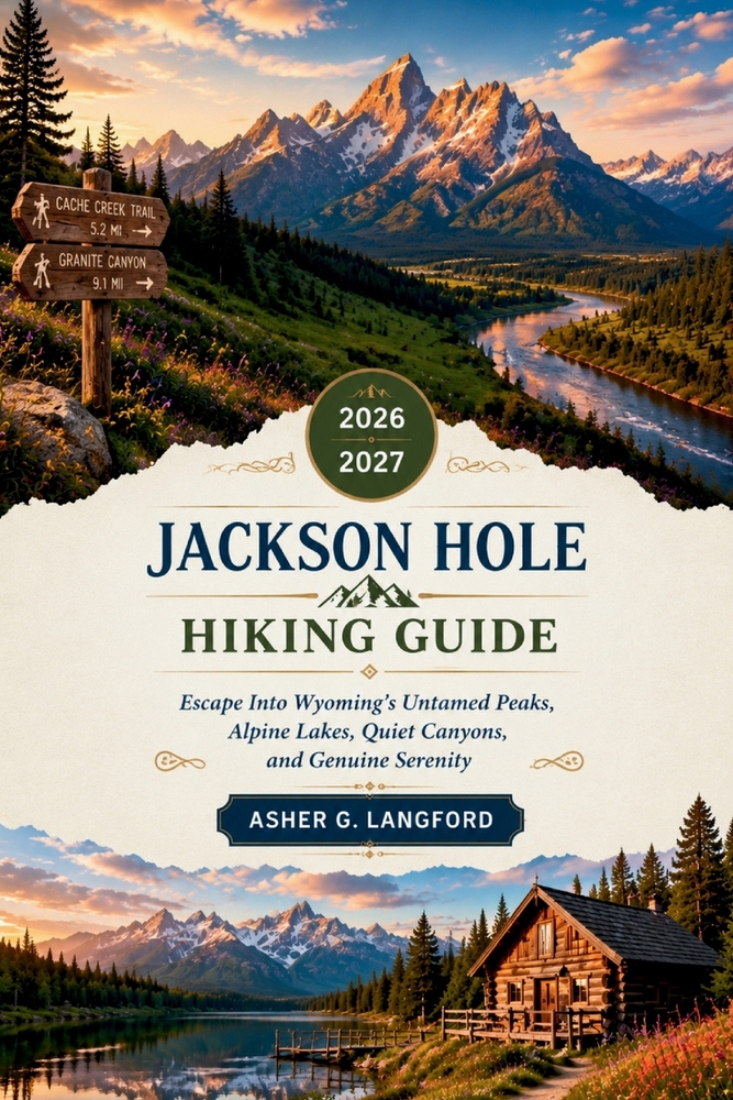 Jackson Hole Hiking Guide 2026 - 2027: Escape Into Wyoming's Untamed Peaks, Alpine Lakes, Quiet Canyons, and Genuine Serenity cover