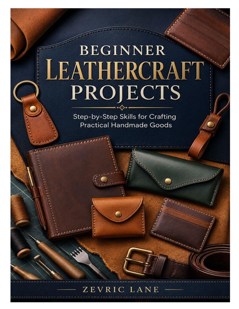 Beginner Leathercraft Projects: Step-by-Step Skills for Crafting Practical Handmade Goods cover
