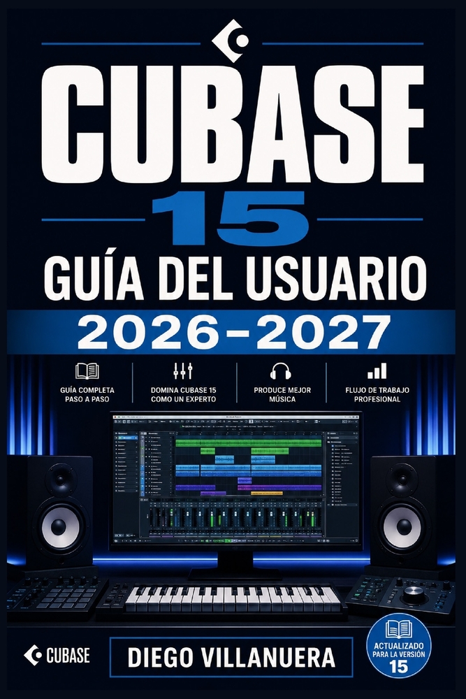 Cubase 15 Guía del Usuario 2026-2027: Domina la Producción Musical Profesional: Configuración, Mezcla, MIDI y Flujos de Trabajo para Estudios en Casa cover