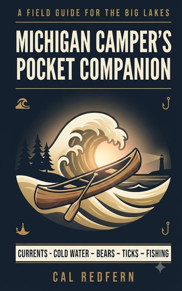 The Michigan Camper's Pocket Companion: Great Lakes Currents, Cold Water, Bears, Ticks & Fishing - What to Do When It Matters cover