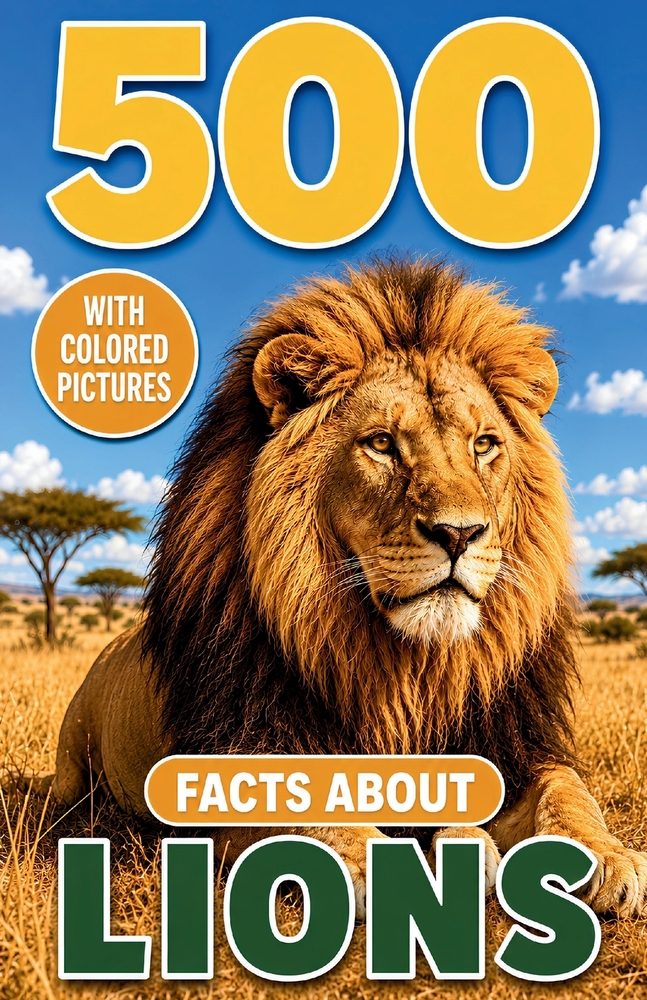 500 Fascinating Facts About Lions: An Educational, Entertaining Journey Through The Untamed World Of Africa's Mighty Big Cats, Designed For Kids, Adul cover