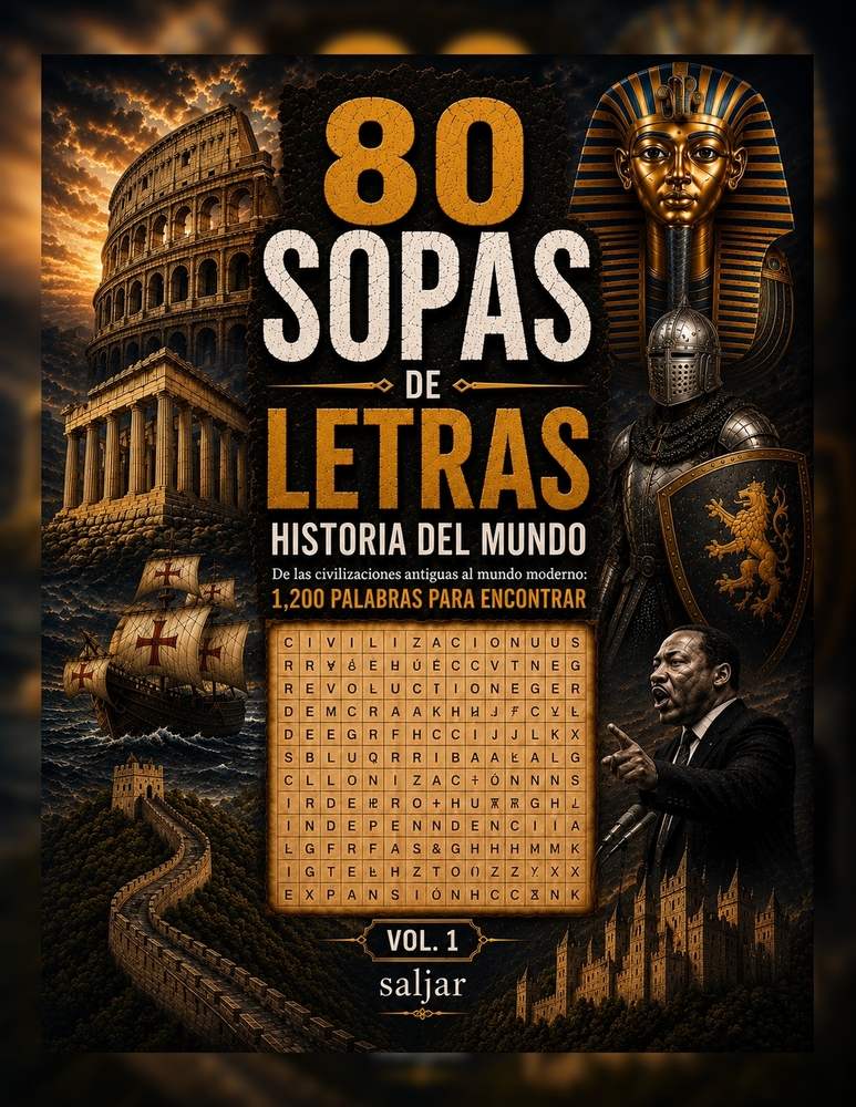80 Sopas de Letras: Historia del Mundo cover