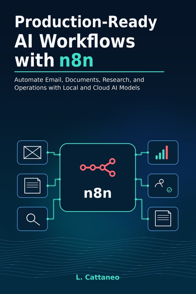 Production-Ready AI Workflows with n8n: Automate Email, Documents, Research, and Operations with Local and Cloud AI Models cover