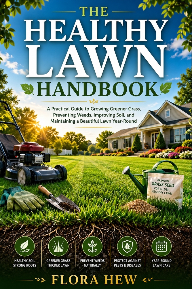 The Healthy Lawn Handbook: A Practical Guide to Growing Greener Grass, Preventing Weeds, Improving Soil, and Maintaining a Beautiful Lawn Year-Round cover