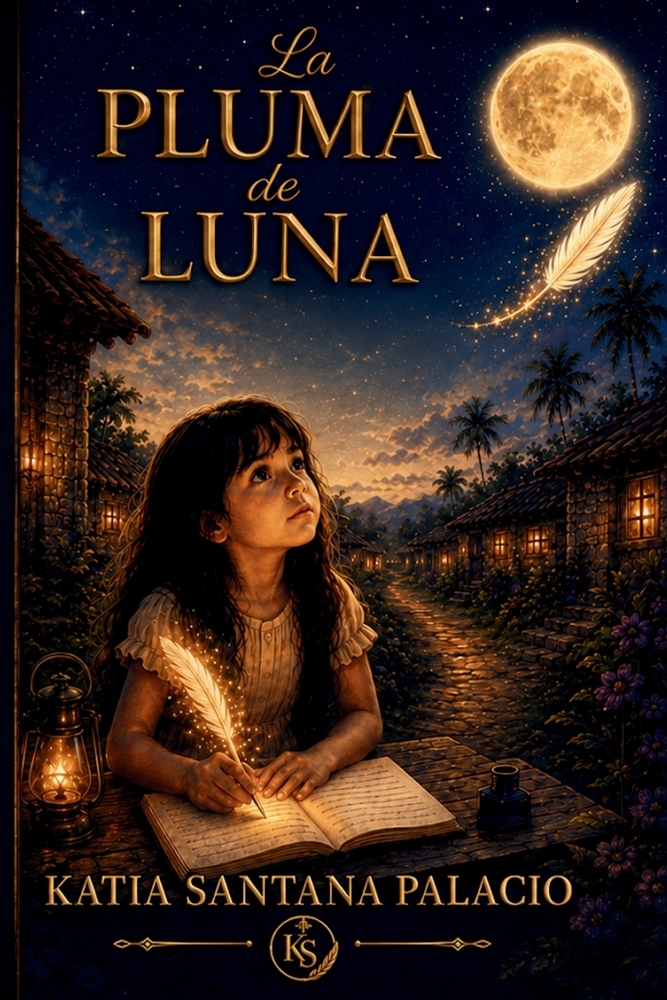 La pluma de luna: La historia de una niña que quería escribir y no tenía ni un lápiz cover