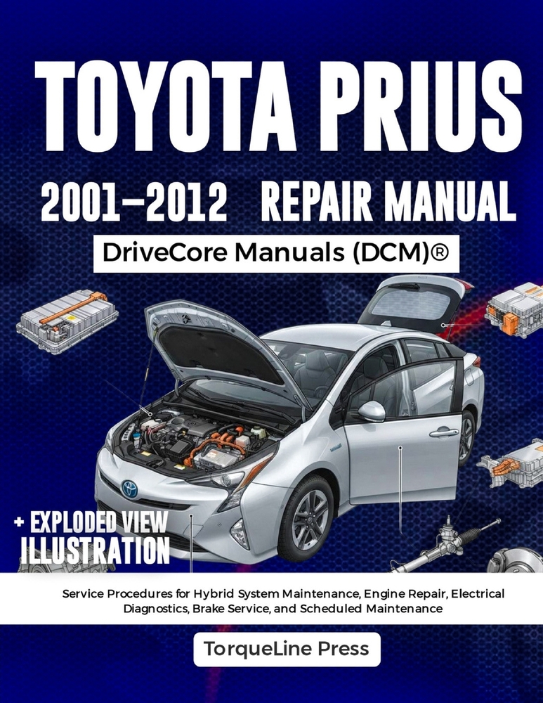 Toyota Prius Repair Manual 2001-2012: Service Procedures for Hybrid System Maintenance, Engine Repair, Electrical Diagnostics, Brake Service, and Sche cover