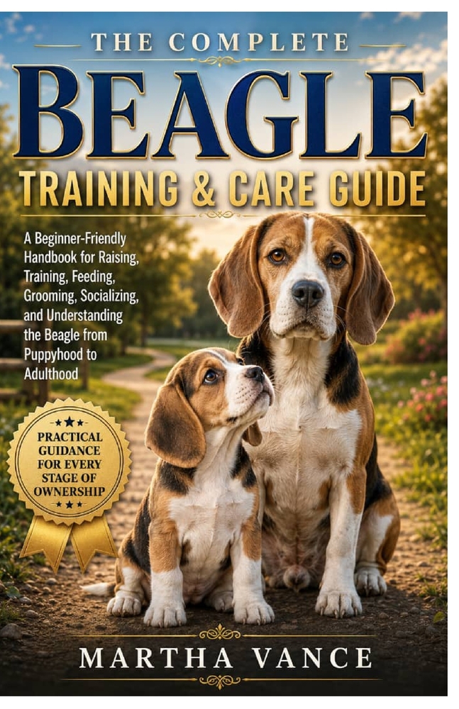 The Complete Beagle Training & Care Guide: A Beginner-Friendly Handbook for Raising, Training, Feeding, Grooming, Socializing, and Understanding the B cover