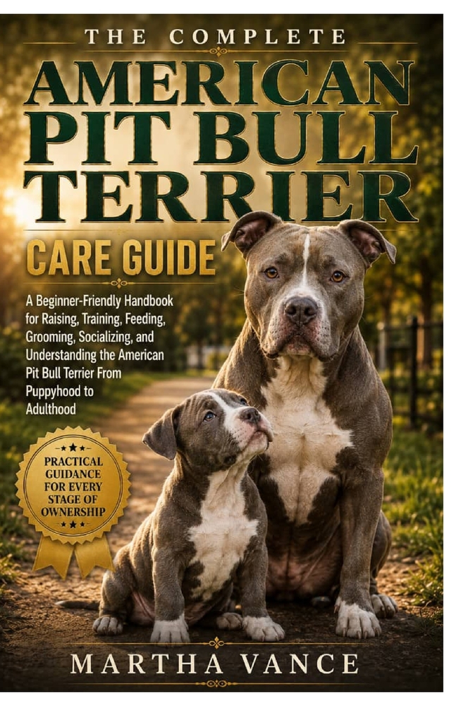 The Complete American Pit Bull Terrier Care Guide: A Beginner-Friendly Handbook For Raising, Training, Feeding, Grooming, Socializing, And Understandi cover