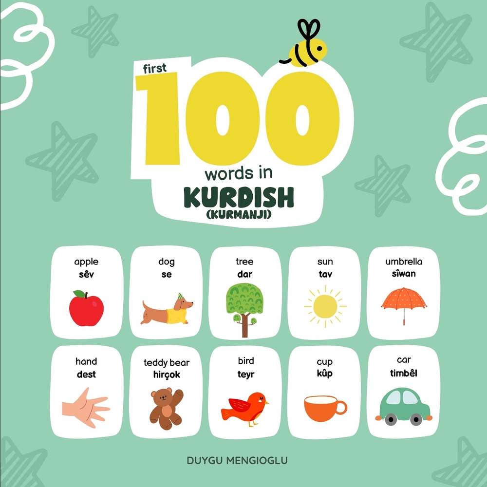 First 100 Words in Kurdish (Kurmanji): Kurdish Language Learning for Kids, Bilingual Kurdish Baby Book, Kurdish First Dictionary, Kurdish Flashcards cover