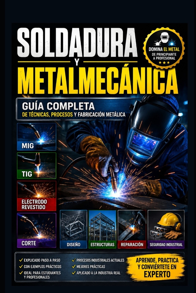 Soldadura y Metalmecánica: Guía Completa de Técnicas, Procesos y Fabricación Metálica: MIG, TIG, Electrodo Revestido, Corte, Diseño, Reparación, Estru cover