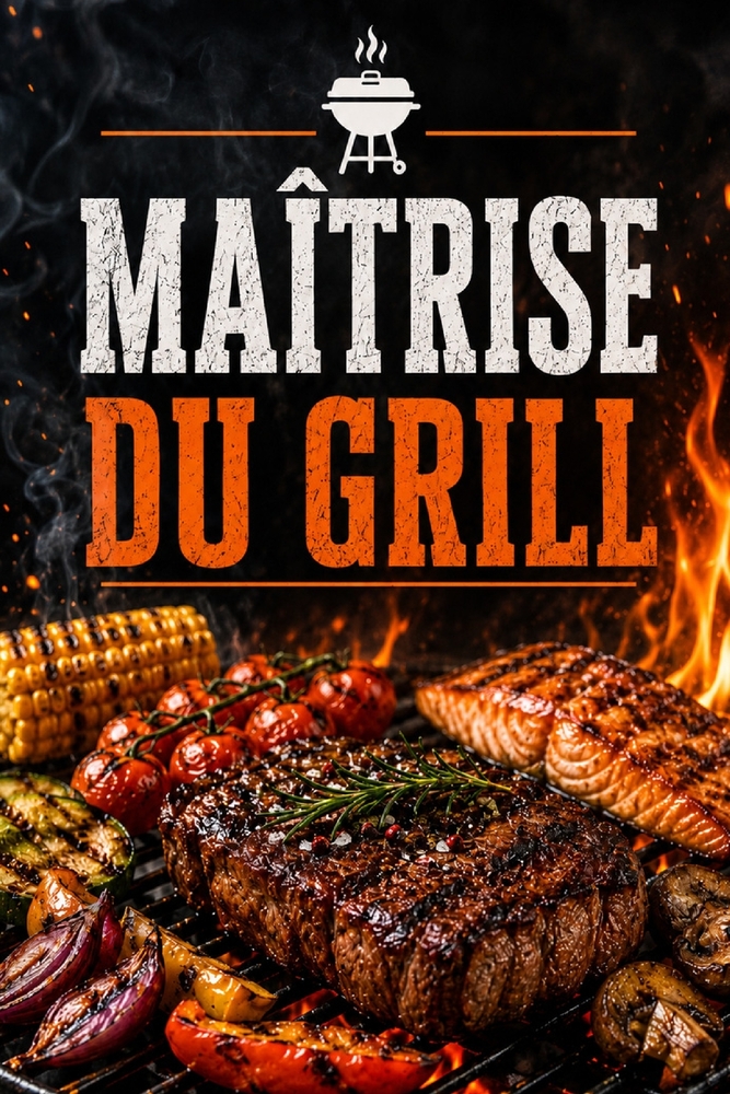 Maîtrise du Grill: Techniques BBQ, Viande, Poisson, Légumes, Marinades & Sauces avec Contrôle du Feu, Gestion de la Chaleur et Conseils de Pitmaster p cover