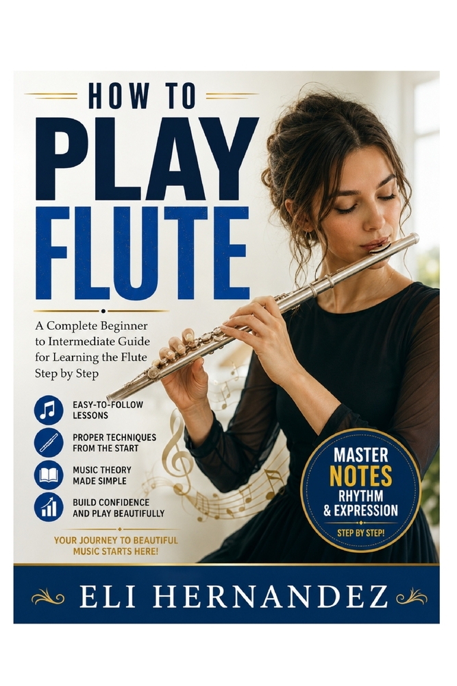 How to Play Flute: A Complete Beginner to Intermediate Guide for Learning the Flute Step by Step cover