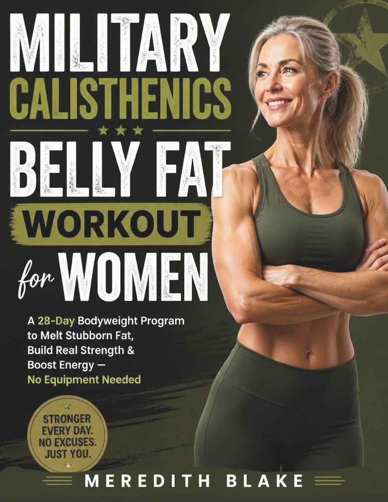 Military Calisthenics Belly Fat Workout for Women: A 28-Day Bodyweight Guide to Melt Stubborn Fat, Build Real Strength & Boost Energy After 40 - No Eq cover
