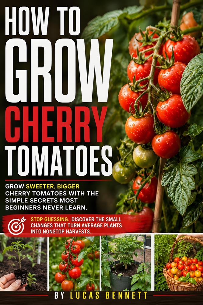 How to Grow Cherry Tomatoes: Grow Healthy, Productive Plants in Beds or Containers With Step by Step Guidance on Choosing Varieties, Watering, Feeding cover