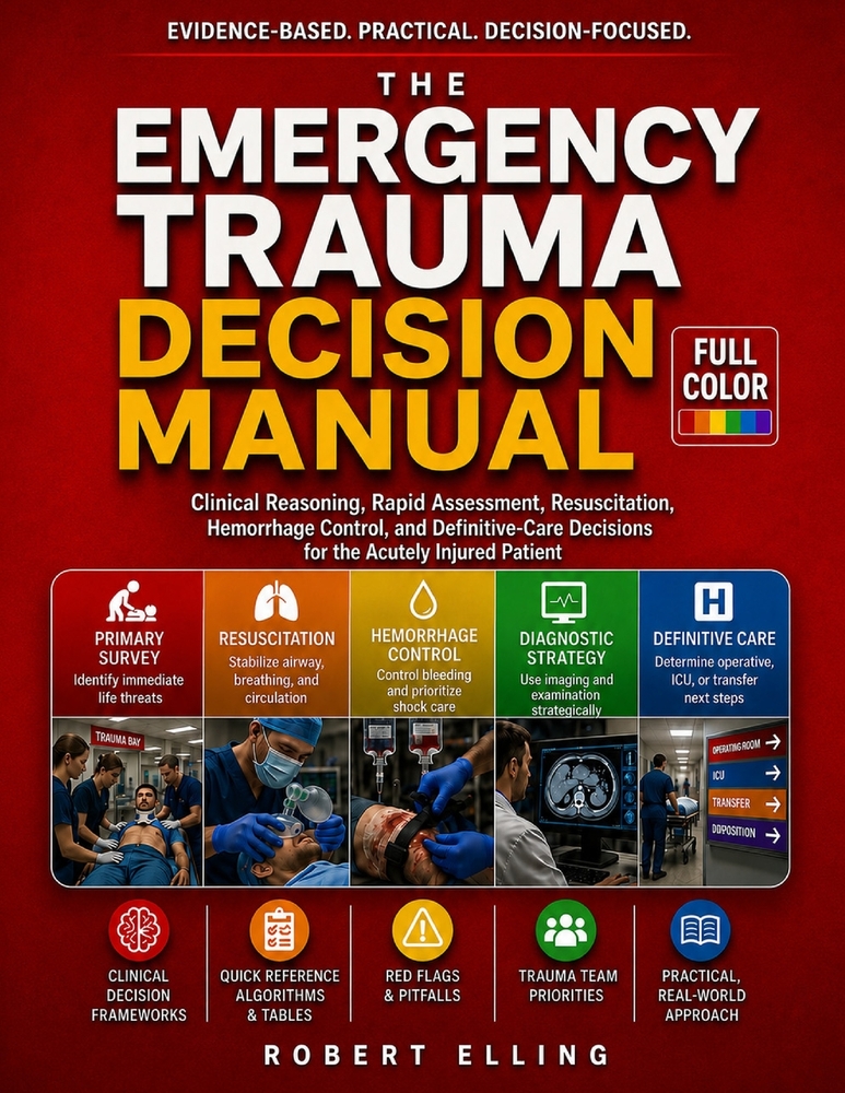 The Emergency Trauma Decision Manual: Clinical Reasoning, Rapid Assessment, Resuscitation, Hemorrhage Control, and Definitive-Care Decisions for the A cover