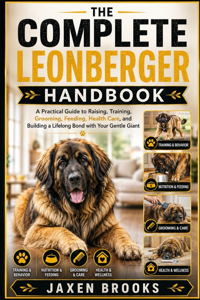 The Complete Leonberger Handbook: A Practical Guide to Raising, Training, Grooming, Feeding, Health Care, and Building a Lifelong Bond with Your Gentl cover