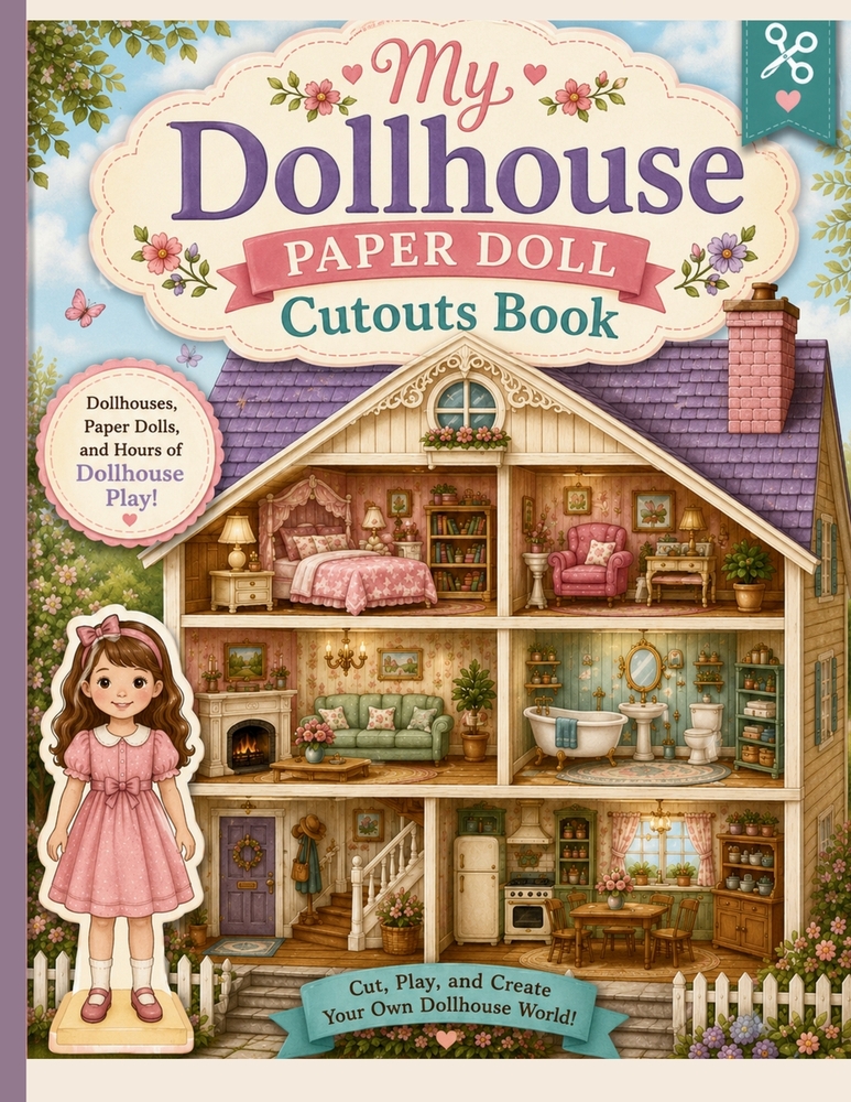 My Dollhouse Paper Doll Cutouts Book cover