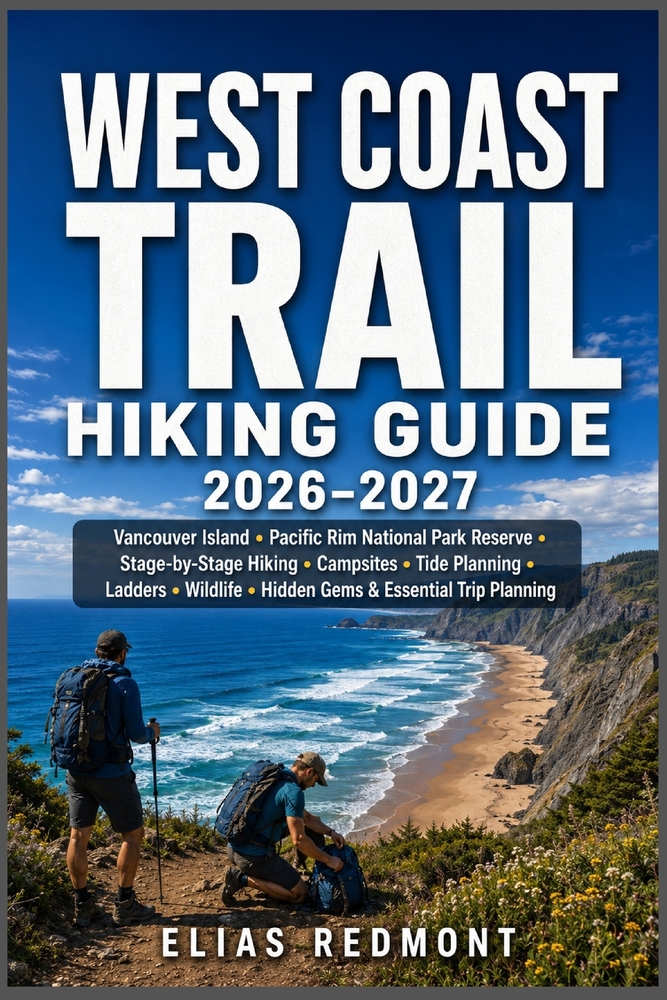 West Coast Trail Hiking Guide 2026-2027: Vancouver Island, Pacific Rim National Park Reserve, Stage-by-Stage Hiking, Campsites, Tide Planning, Ladders cover