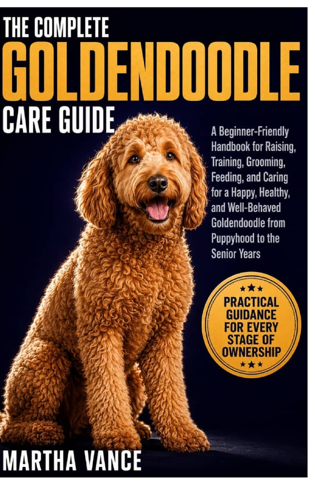 The Complete Goldendoodle Care Guide: A Beginner-Friendly Handbook For Raising, Training, Grooming, Feeding, And Caring For A Happy, Healthy, And Well cover