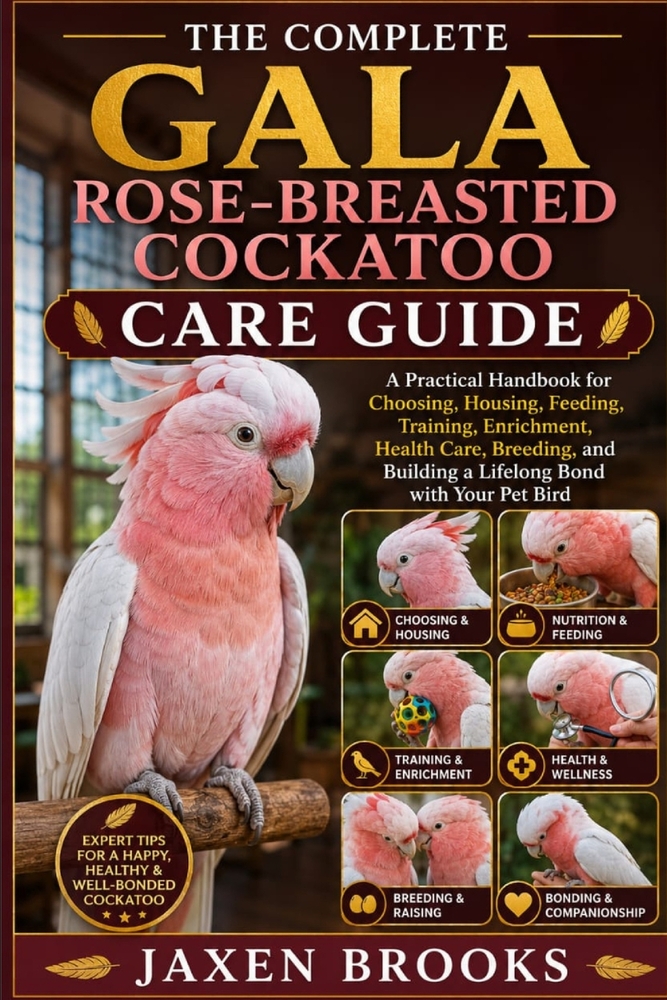 The Complete Gala Rose-Breasted Cockatoo Care Guide: A Practical Handbook for Choosing, Housing, Feeding, Training, Enrichment, Health Care, Breeding, cover
