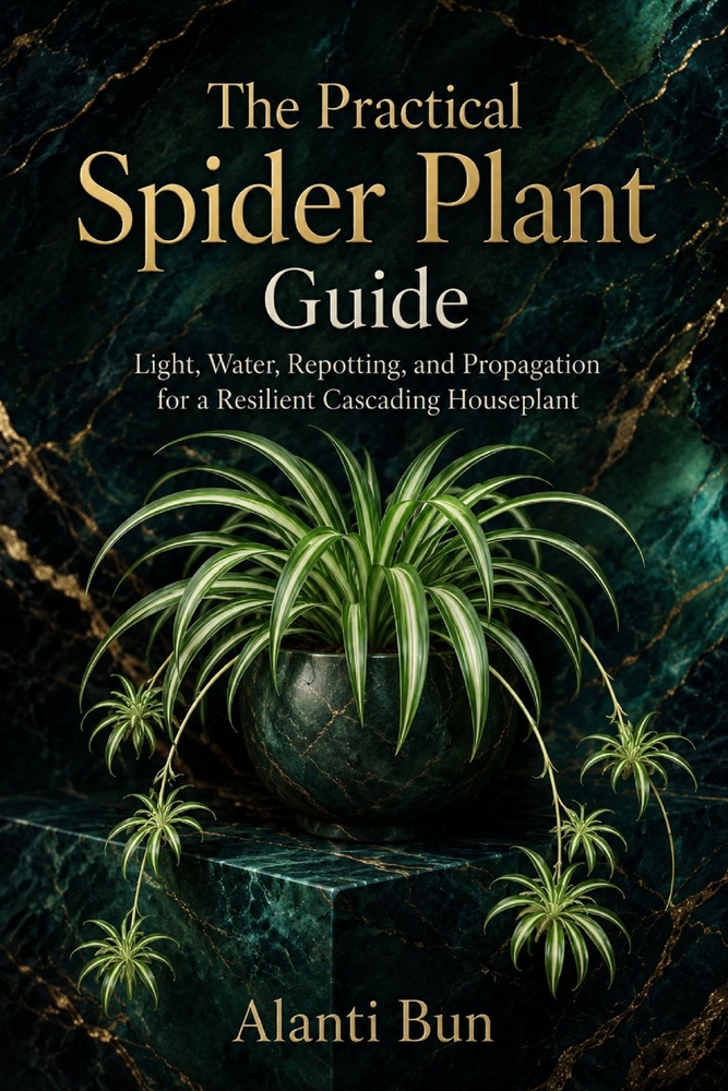 The Practical Spider Plant Guide: Light, Water, Repotting, and Propagation for a Resilient Cascading Houseplant cover