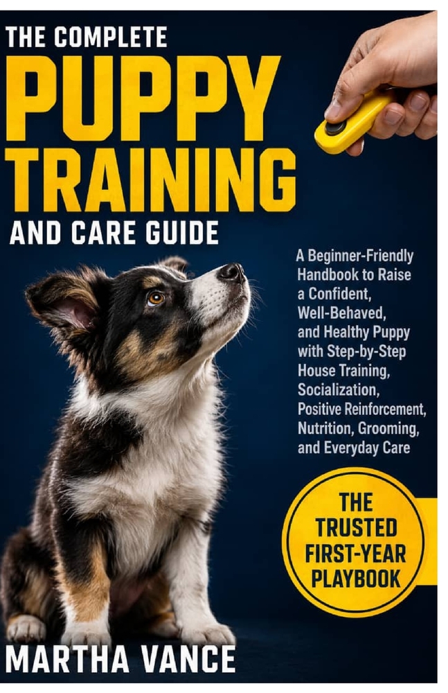 The Puppy Training & Care Guide: A Beginner-Friendly Handbook to Raise a Confident, Well-Behaved, and Healthy Puppy with Step-By-Step House Training, cover
